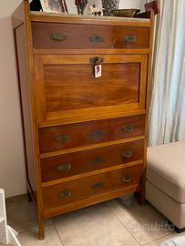 Cassettiera secretaire vintage in legno