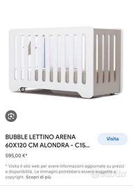 Lettino  bambino con giistrina chicco