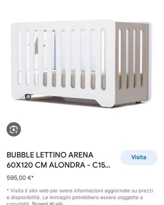 Lettino  bambino con giistrina chicco