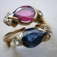 Anelli Contrarier Oro Zaffiro Rubino Diamanti