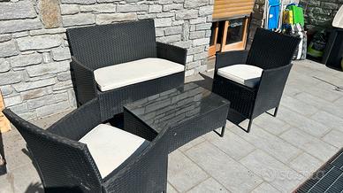 Kit in rattan da esterno