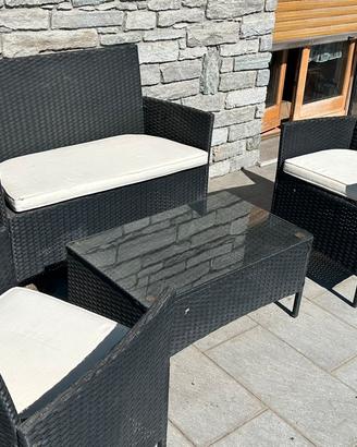 Kit in rattan da esterno