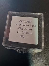 Lente Focale Laser CO2 ZnSe CVD Ø 25mm - FL 63.5mm