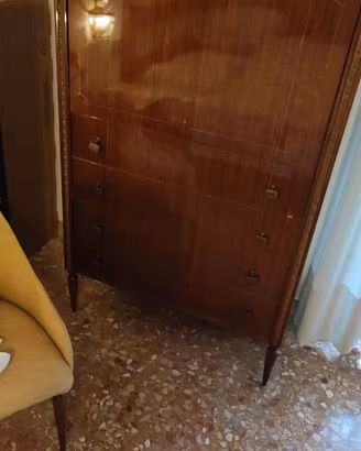 Secretaire Ribalta Piano in Marmo vintage Anni 50