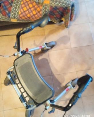 deambulatore rollator 4 ruote pieghevole 