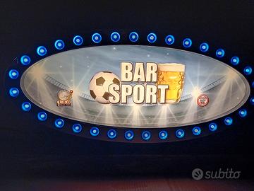 Insegna luminosa bar dello sport slot machine