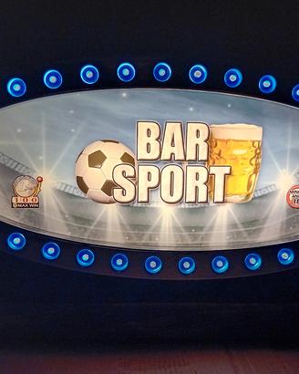 Insegna luminosa bar dello sport slot machine