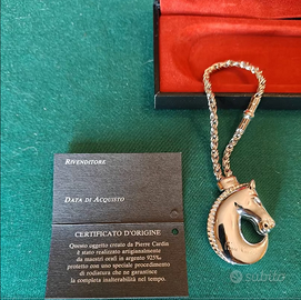 Portachiavi vintage Pierre Cardin in argento 925%