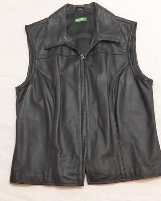 gilet in vera pelle