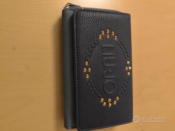 Portafoglio Liu Jo donna blu con borchie oro