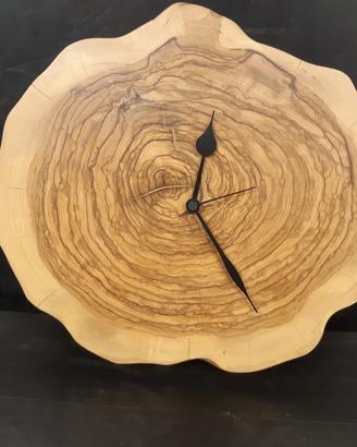 Legno di ulivo/olivo, orologio, taglieri, resina "