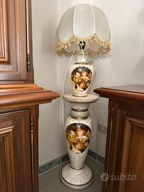 Lampada da terra in ceramica decorata Via Veneto