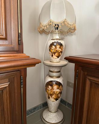 Lampada da terra in ceramica decorata Via Veneto