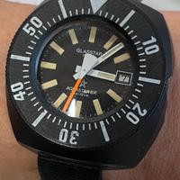 Aquastar Glasstar vintage diver automatic. Permute