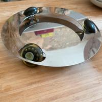 Vassoio girevole Groove Design vintage acciaio