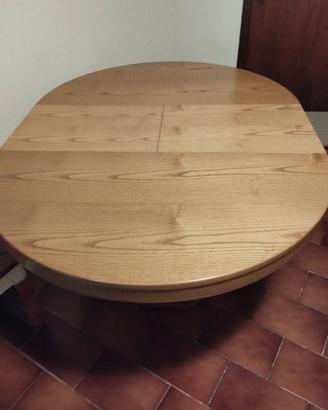 tavola rotonda allungabile con sedie 