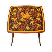 Tavolino russo vintage dipinto a mano – Khokhloma