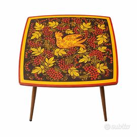 Tavolino russo vintage dipinto a mano – Khokhloma