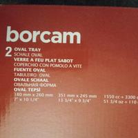 pirofile vetro ovali, nuove mai usate. Borcam.
