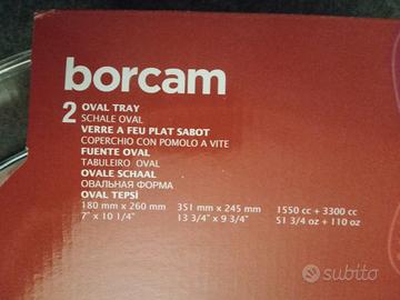 pirofile vetro ovali, nuove mai usate. Borcam.