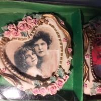 Set 3 mini cornici decorative in resina smaltata