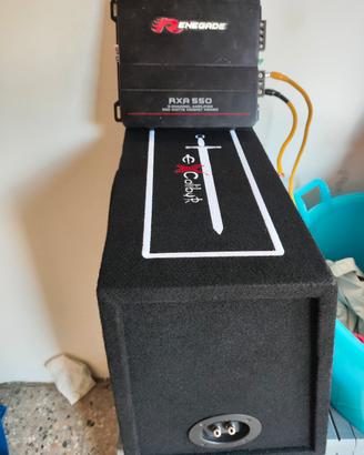 Subwoofer exalibur e amplificatore Renegade 