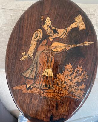 Quadro legno stile folkloristico