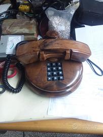telefono in radica di noce funzionante