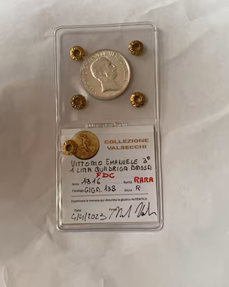 1 Lira 1916 Quadriga Briosa RARA Argento FDC