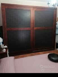 camera da letto stile etnico in vero legno