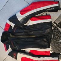 Giubbotto XPRO in vera pelle da moto con protezion