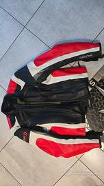 Giubbotto XPRO in vera pelle da moto con protezion