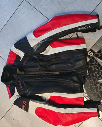 Giubbotto XPRO in vera pelle da moto con protezion