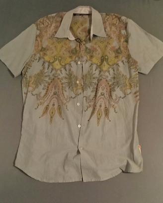 Camicia Grigio Salvia Stampa Paisley