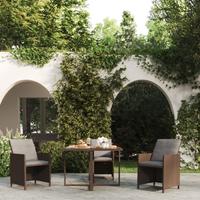 Tavolo da Giardino Marrone 109x107x74 cm in Polyra