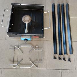 Barbecue a gas con piastra in ghisa Ferraboli