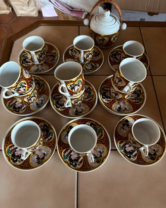 Set 12 tazzine orientali in porcellana