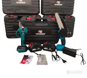 Motosega a batteria+Forbici potatura a batteria 