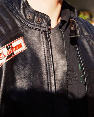 Tuta moto vintage in pelle Dainese Speed Leather V