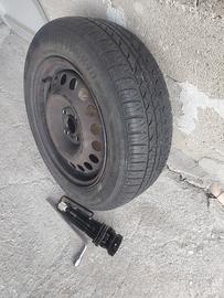 ruota di scorta per fiat punto con chiave e cric 