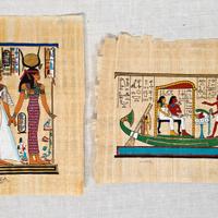 2 Papiri Egiziani Fatto a Mano