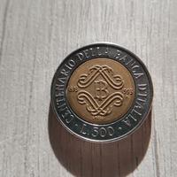 Moneta 500 lire Centenario Banca d'Italia