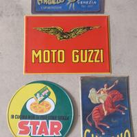 Insegne pubblicitarie vintage metalliche