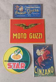 Insegne pubblicitarie vintage metalliche