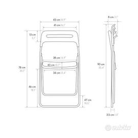 Sedie per attività commerciali apri e chiudi