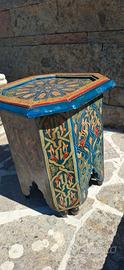 tavolinetto sgabello marocchino