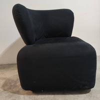 Poltrona tessuto nera design 