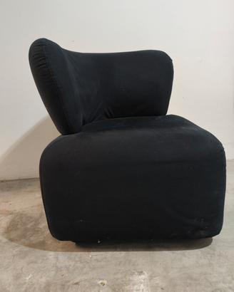 Poltrona tessuto nera design 