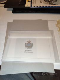 folder francobolli san marino adunata alpini