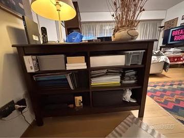 Libreria bassa/porta TV in legno